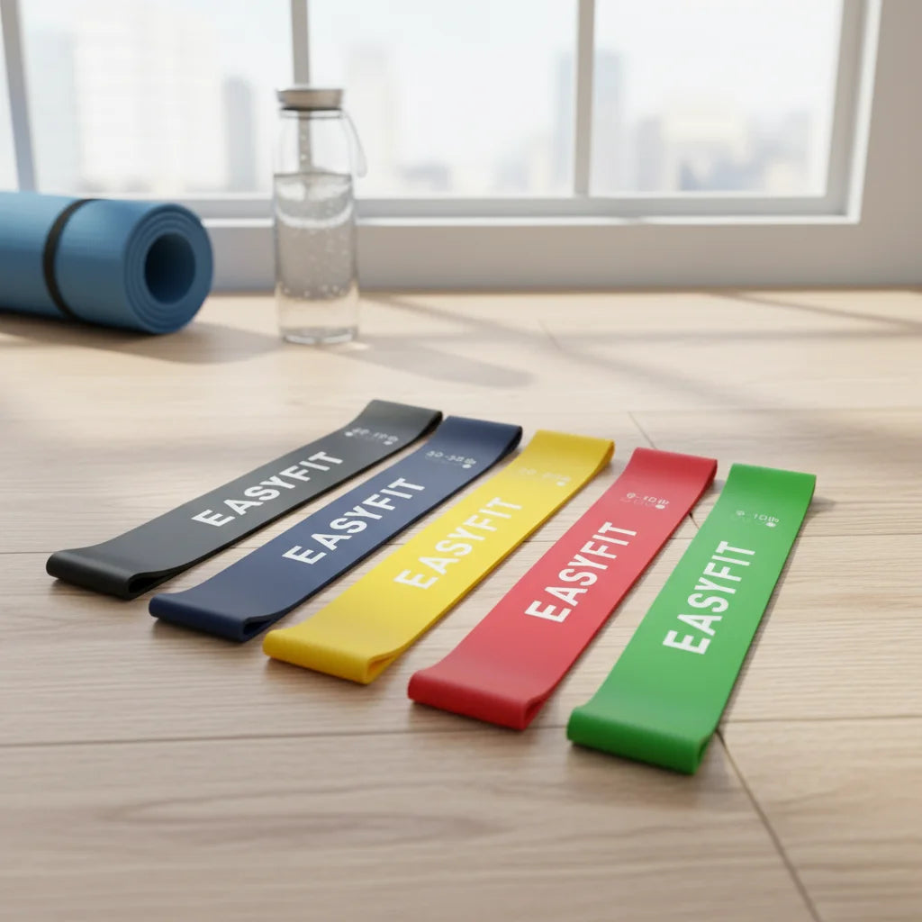 EASYFIT Exercise Bands – Portable Strength Training Set (5 Levels of Resistance)